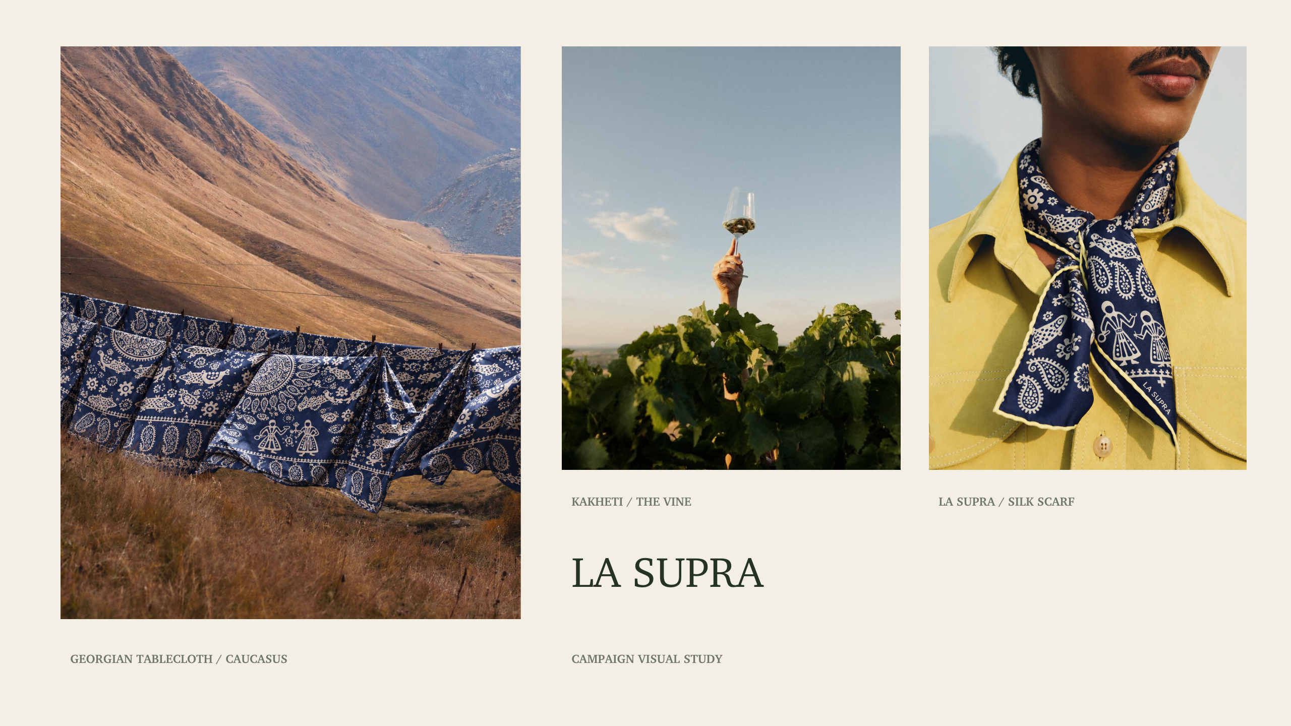 La Supra — Georgian tablecloth, vineyard and blue scarf studies, page 8 of 13